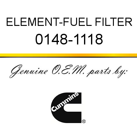 ELEMENT-FUEL FILTER 0148-1118