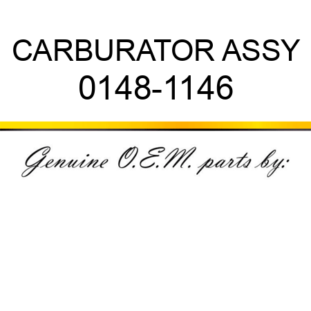 CARBURATOR ASSY 0148-1146