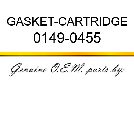GASKET-CARTRIDGE 0149-0455