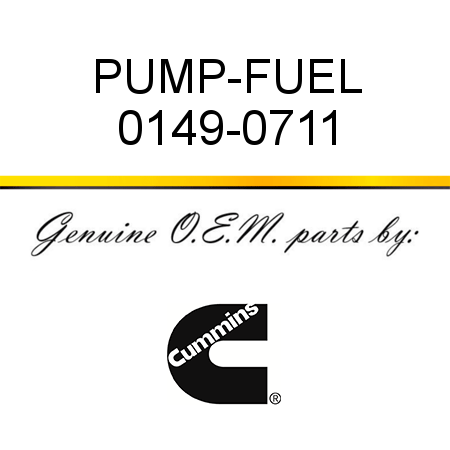 PUMP-FUEL 0149-0711