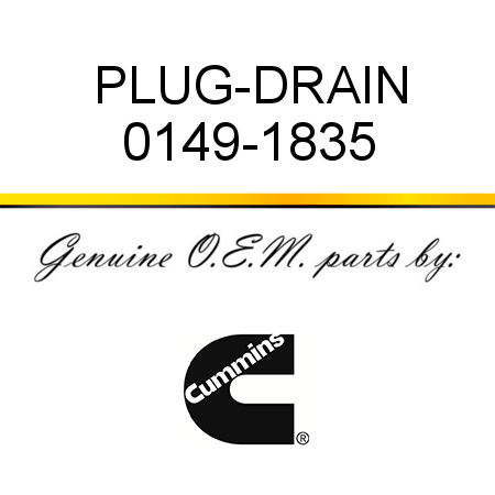 PLUG-DRAIN 0149-1835