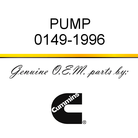 PUMP 0149-1996
