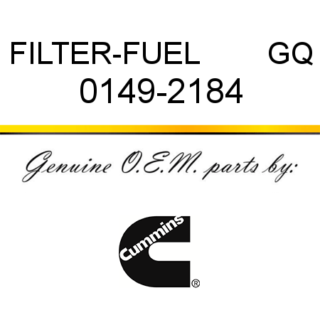 FILTER-FUEL        GQ 0149-2184