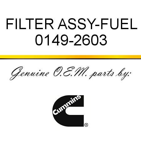 FILTER ASSY-FUEL 0149-2603