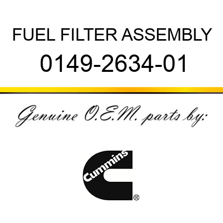 FUEL FILTER ASSEMBLY 0149-2634-01