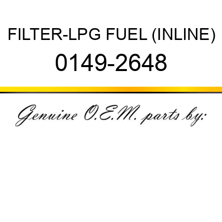 FILTER-LPG FUEL (INLINE) 0149-2648