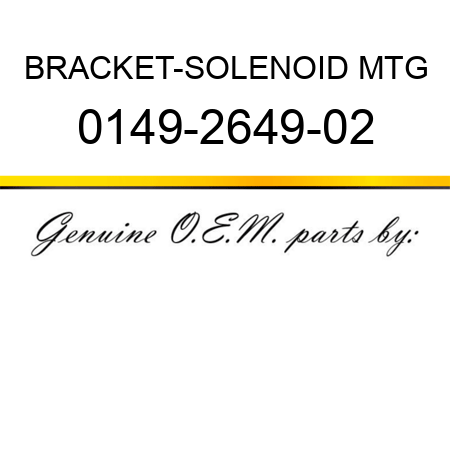 BRACKET-SOLENOID MTG 0149-2649-02