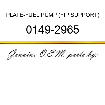 PLATE-FUEL PUMP (FIP SUPPORT) 0149-2965