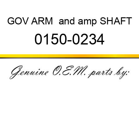 GOV ARM & SHAFT 0150-0234