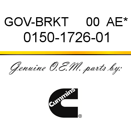 GOV-BRKT     00  AE* 0150-1726-01