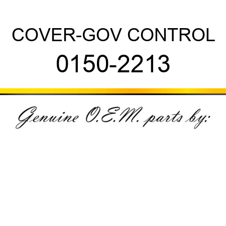 COVER-GOV CONTROL 0150-2213