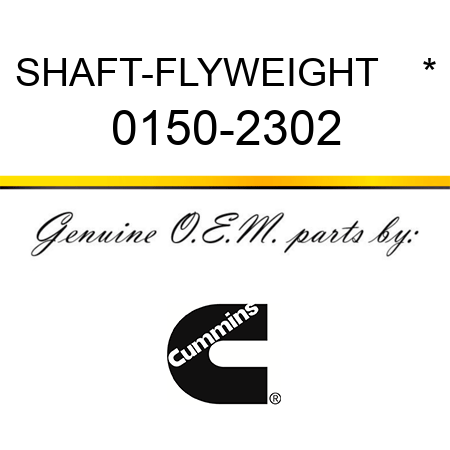 SHAFT-FLYWEIGHT    * 0150-2302