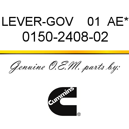 LEVER-GOV    01  AE* 0150-2408-02