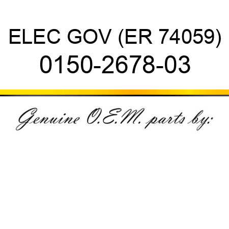 ELEC GOV (ER 74059) 0150-2678-03