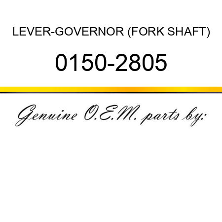 LEVER-GOVERNOR (FORK SHAFT) 0150-2805