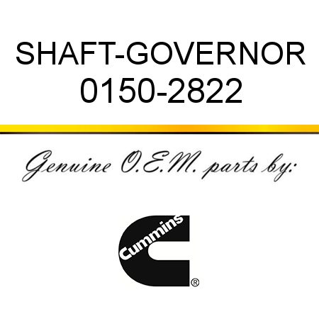 SHAFT-GOVERNOR 0150-2822