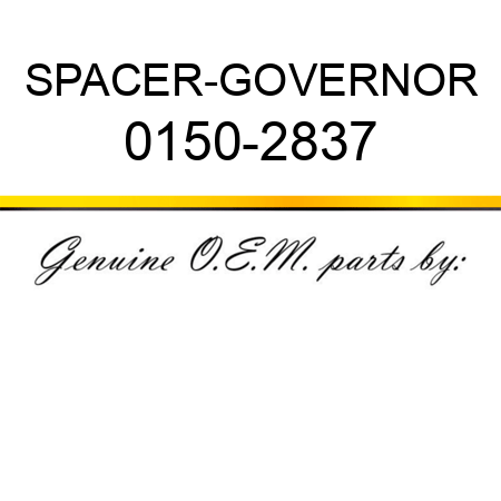 SPACER-GOVERNOR 0150-2837
