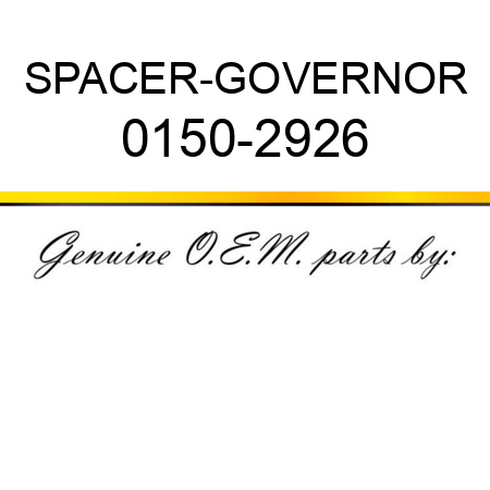 SPACER-GOVERNOR 0150-2926