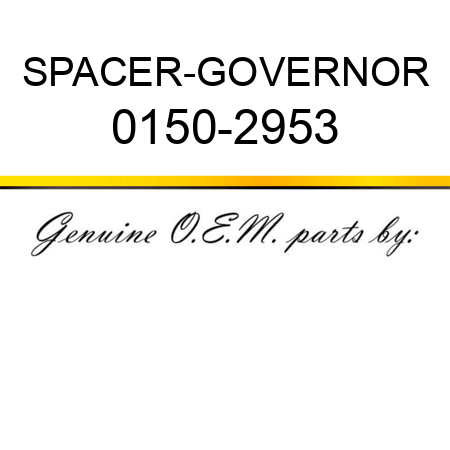 SPACER-GOVERNOR 0150-2953