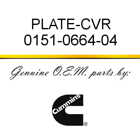 PLATE-CVR 0151-0664-04