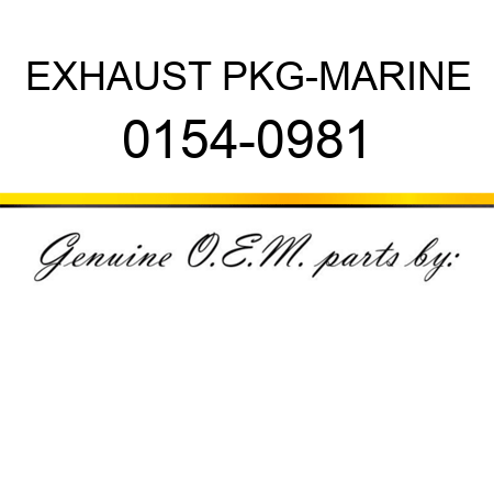 EXHAUST PKG-MARINE 0154-0981