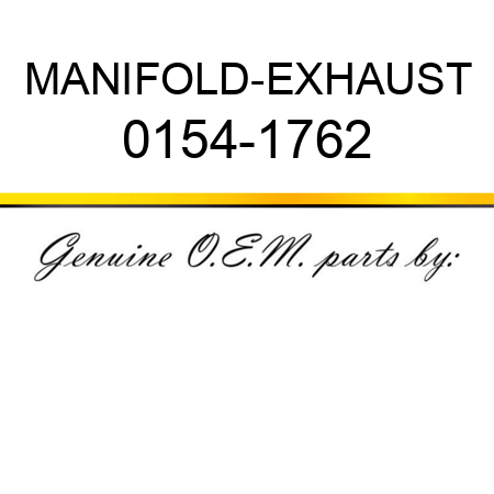 MANIFOLD-EXHAUST 0154-1762