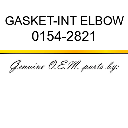 GASKET-INT ELBOW 0154-2821