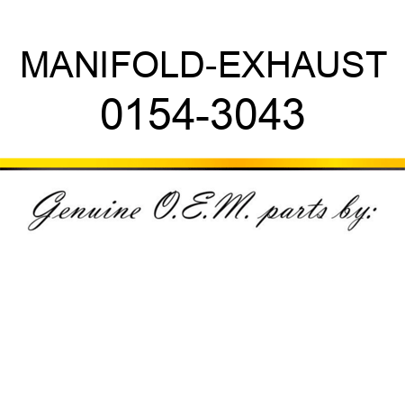 MANIFOLD-EXHAUST 0154-3043