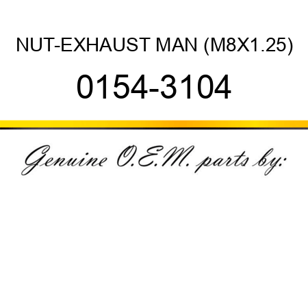 NUT-EXHAUST MAN (M8X1.25) 0154-3104