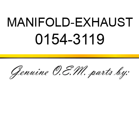 MANIFOLD-EXHAUST 0154-3119