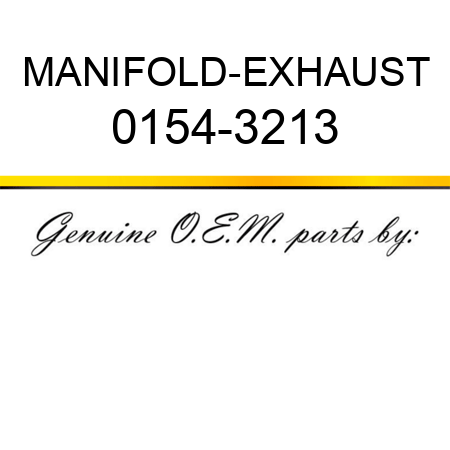 MANIFOLD-EXHAUST 0154-3213