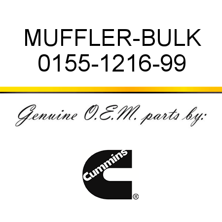 MUFFLER-BULK 0155-1216-99