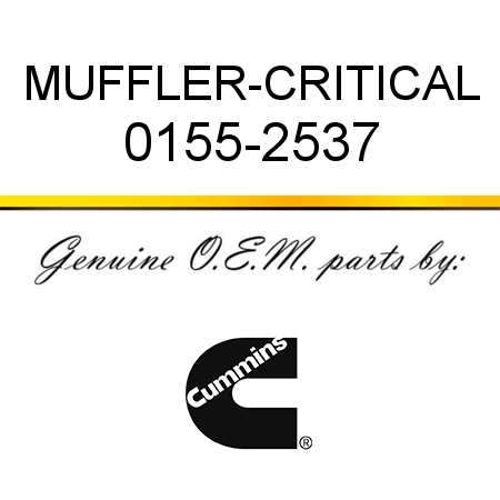 MUFFLER-CRITICAL 0155-2537
