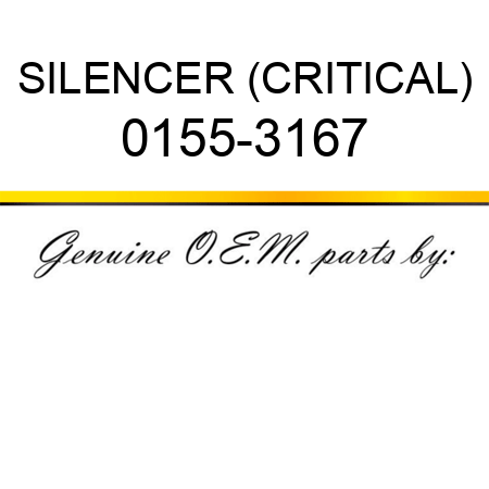 SILENCER (CRITICAL) 0155-3167
