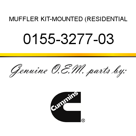 MUFFLER KIT-MOUNTED (RESIDENTIAL 0155-3277-03