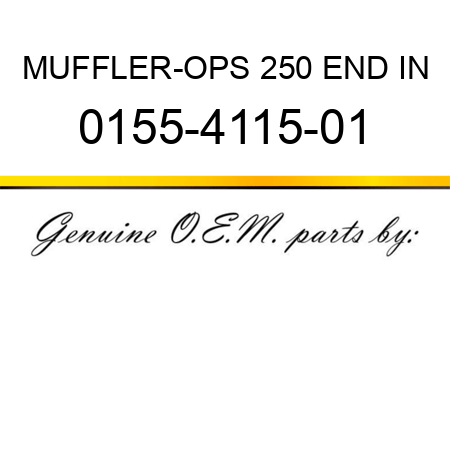 MUFFLER-OPS 250 END IN 0155-4115-01