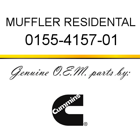 MUFFLER RESIDENTAL 0155-4157-01