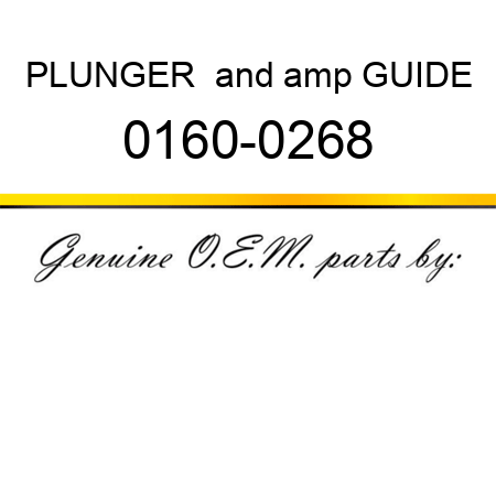 PLUNGER & GUIDE 0160-0268