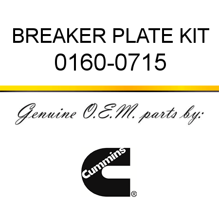 BREAKER PLATE KIT 0160-0715