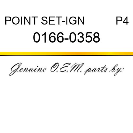 POINT SET-IGN          P4 0166-0358