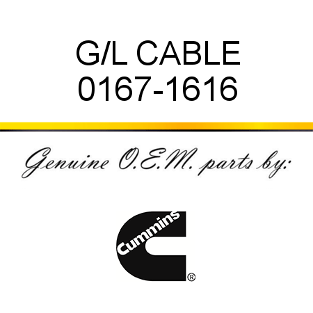 G/L CABLE 0167-1616