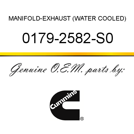 MANIFOLD-EXHAUST (WATER COOLED) 0179-2582-S0
