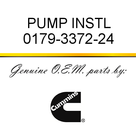 PUMP INSTL 0179-3372-24