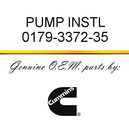 PUMP INSTL 0179-3372-35
