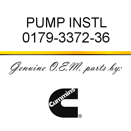 PUMP INSTL 0179-3372-36