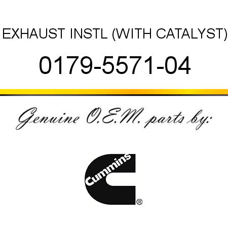 EXHAUST INSTL (WITH CATALYST) 0179-5571-04