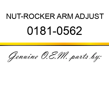 NUT-ROCKER ARM ADJUST 0181-0562