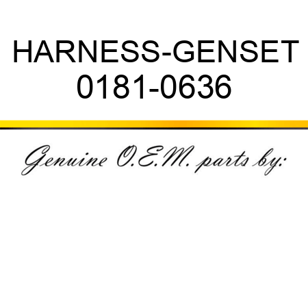 HARNESS-GENSET 0181-0636
