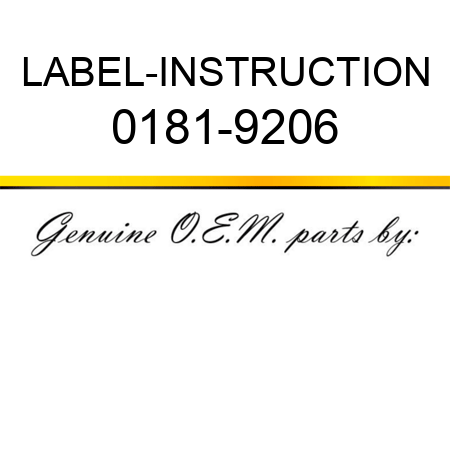 LABEL-INSTRUCTION 0181-9206