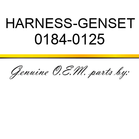 HARNESS-GENSET 0184-0125